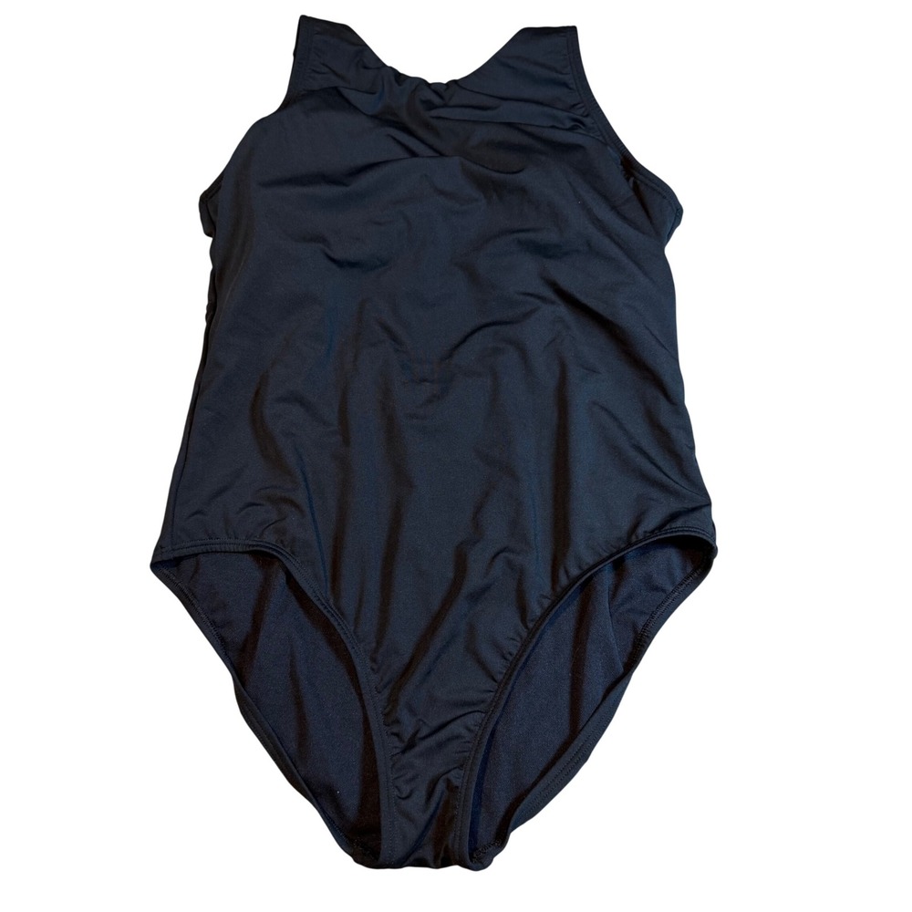 Speedo Womens Anthracite One Piece Swimsuit Shelf Bra 8A000143002 Size L
